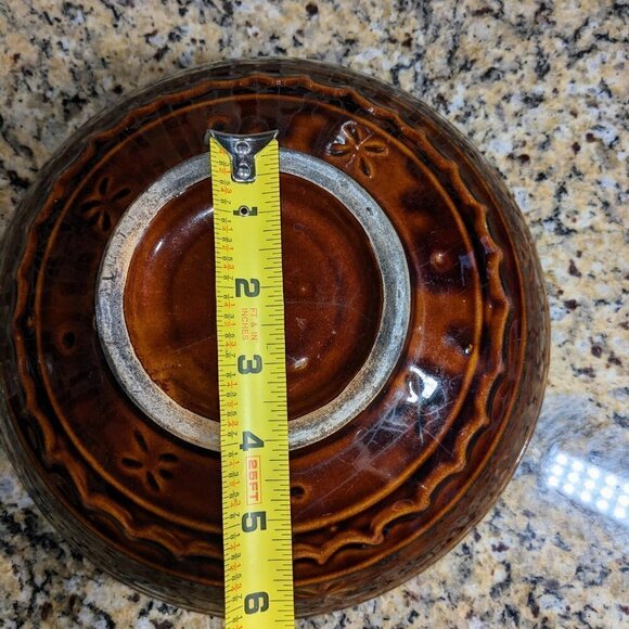 60's Marcrest Daisy Dot Ovenproof Stoneware 10" Bowl - Picture 10 of 11